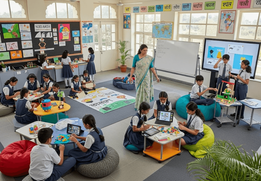 Primary classes at S.S Public School